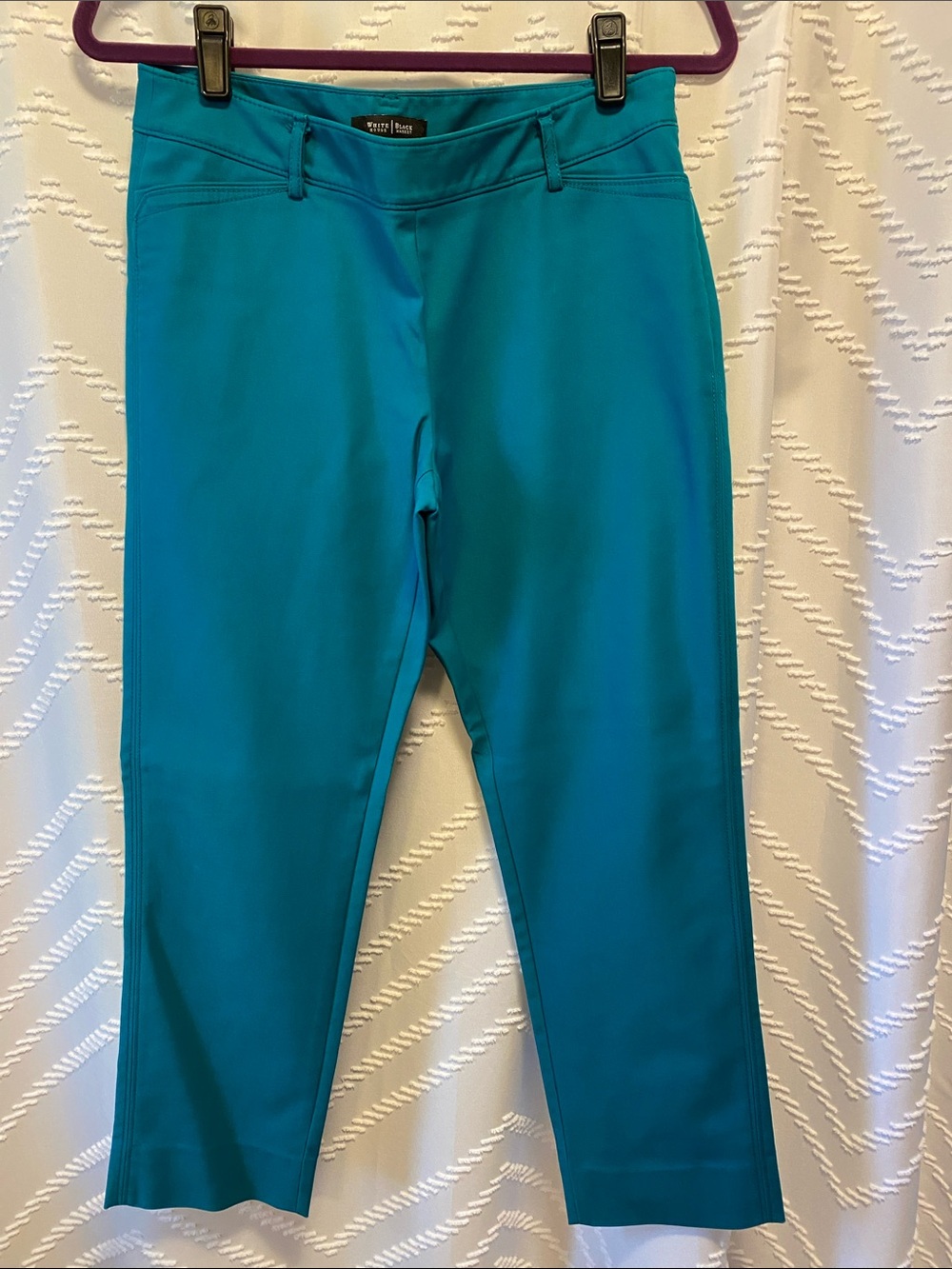 White House Black Market Teal Ankle Cropped Stretch Jeans